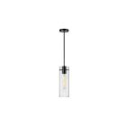 Dainolite PTA-51P-CFF-MB Patia 1-Light 100W Matte Black LED Pendant