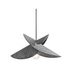 Dainolite PTE-201P-MB-500 Felt 1-Light 60W Grey LED Pendant
