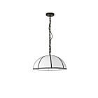 Dainolite PTO-201P-MB-BW Portobello 1-Light 100W White and Black Incandescent Pendant