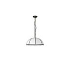 Dainolite PTO-201P-MB-BW Portobello 1-Light 100W White and Black Incandescent Pendant