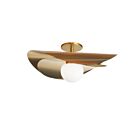 Dainolite PVN-2012LEDSF-AGB Paven 1-Light 12W Aged Brass LED Semi Flush Mount 3000K