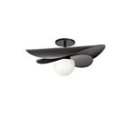 Dainolite PVN-2012LEDSF-MB Paven 1-Light 12W Matte Black LED Semi Flush Mount 3000K