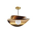 Dainolite PVN-2015LEDP-AGB Paven 1-Light 15W Aged Brass LED Pendant