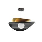 Dainolite PVN-2015LEDP-MB-AGB Paven 1-Light 15W Matte Black LED Pendant