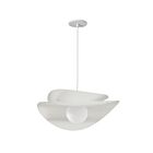 Dainolite PVN-2015LEDP-MW Paven 1-Light 12W Matte White LED Pendant
