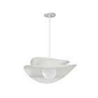 Dainolite PVN-2015LEDP-MW Paven 1-Light 12W Matte White LED Pendant