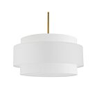 Dainolite PYA-304C-AGB-WH Priya 4-Lights 400W White Incandescent 3-tier Chandelier