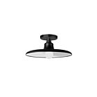 Dainolite QTN-121SF-MB Quentin 1-Light 60W Matte Black LED Semi Flush Mount