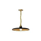 Dainolite QTN-181P-MB-AGB Quentin 1-Light 60W Matte Black LED Pendant
