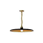 Dainolite QTN-241P-MB-AGB Quentin 1-Light 60W Matte Black Pendant