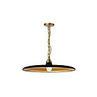 Dainolite QTN-241P-MB-AGB Quentin 1-Light 60W Matte Black Pendant