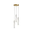 Dainolite RBN-1230LEDP-AGB Reuben 3-Lights 30W White LED Pendant
