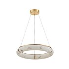 Dainolite RBN-2360LEDP-AGB-ALB Reuben 1-Light 56W Faux Alabaster LED Pendant