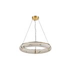 Dainolite RBN-2768LEDP-AGB-ALB Reuben 1-Light 63W Faux Alabaster LED Pendant