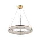 Dainolite RBN-2768LEDP-AGB-ALB Reuben 1-Light 63W Faux Alabaster LED Pendant