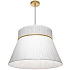 Dainolite RCH-241P-AGB-WH Rochelle 1-Light 60W White Pendant