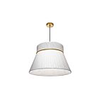 Dainolite RCH-241P-AGB-WH Rochelle 1-Light 60W White Pendant
