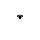 Dainolite Roswell RSW-41FH-MB 1-Light Matte Black 60W LED Flush Mount