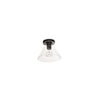 Dainolite Roswell RSW-91FH-MB-CLR 1-Light Matte Black 60W LED Flush Mount