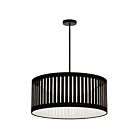 Dainolite SDLED-20P-MB-BK Slit Drum 1-Light 22W Black LED Pendant