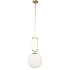 Dainolite SIM-121P-AGB Simone 1-Light 60W Aged Brass LED Pendant