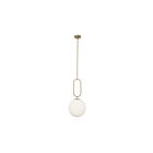 Dainolite SIM-121P-AGB Simone 1-Light 60W Aged Brass LED Pendant
