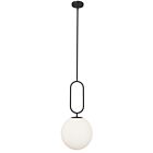 Dainolite SIM-121P-MB Simoned 1-Light 60W Matte Black LED Pendant