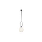 Dainolite SIM-121P-MB Simoned 1-Light 60W Matte Black LED Pendant