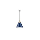 Dainolite Sonus SNS-141P-CB-AGB 1-Light Cobalt Blue 100W Incandescent Pendant