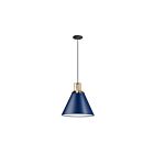 Dainolite Sonus SNS-141P-CB-AGB 1-Light Cobalt Blue 100W Incandescent Pendant