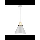 Dainolite Sonus SNS-141P-MW-AGB 1-Light Matte White 100W Incandescent Pendant