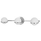 Dainolite SOF-233W-PC Sofia 3-Lights 75W Polished Chrome Halogen Vanity