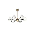 Dainolite SOF-286C-MB-AGB Sofia 6-Lights 240W Halogen Chandelier