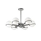 Dainolite SOF-286C-MB-PC Sofia 6-Lights 240W Halogen Chandelier