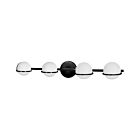 Dainolite SOF-324W-MB Sofia 4-Lights 100W Matte Black Halogen Vanity