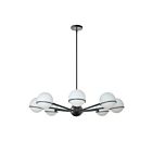 Dainolite SOF-388C-MB Sofia 8-Lights 320W Matte Black Halogen Chandelier