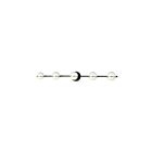 Dainolite SOF-415W-MB-AGB Sofia 5-Lights 125W Matte Black and Aged Brass Halogen Vanity Light