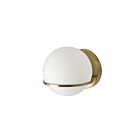 Dainolite SOF-61W-AGB Sofia 1-Light 40W Aged Brass Halogen Wall Sconce