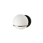 Dainolite SOF-61W-MB-AGB Sofia 1-Light 40W Matte Black and Aged Brass Halogen Wall Sconce