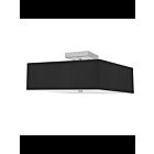 Dainolite SRN-143SF-PC-BK Seren 3-Lights 18W Black Incandescent Semi-Flush