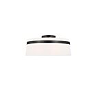 Dainolite SYM-153SF-MB-WH Symphony 3-Lights 180W White LED Semi-Flush Mount