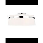 Dainolite SYM-153SF-PC-WH Symphony 3-Lights 180W White LED Semi-Flush Mount