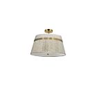 Dainolite SYV-153SF-AGB-NAT Sylvie 3-Lights 180W White LED Semi Flush Mount
