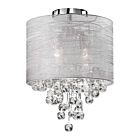 Dainolite TAH-122FH-PC Tahnee 2-Lights 120W Polished Chrome Incandescent Flush Mount