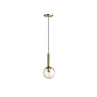 Dainolite TAR-61P-AGB-CL Tara 1-Light 60W Aged Brass Incandescent Pendant