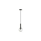 Dainolite TAR-61P-MB-CL Tara 1-Light 60W Matte Black Incandescent Pendant