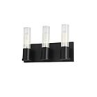 Dainolite TBE-123W-MB Tube 3-Lights 60W Matte Black Incandescent Vanity light