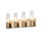 Dainolite TBE-174W-AGB Tube 4-Lights 60W Aged Brass Incandescent Vanity light
