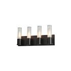 Dainolite TBE-174W-MB Tube 4-Lights 60W Matte Black Incandescent Vanity light
