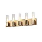 Dainolite TBE-225W-AGB Tube 4-Lights 60W Aged Brass Incandescent Vanity light